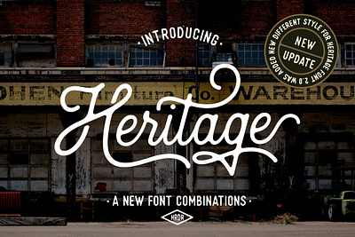 Heritage Font Combinations font hand drawn font type typeface typography vintage font vintage logo