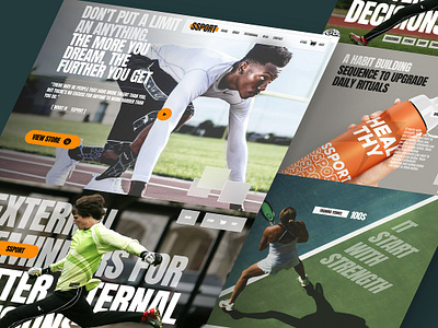 Sports Landing Page app branding design graphic design illustration logo typography ui user interface design ux vector web design