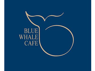 Blue Wale Cafe branding graphic design logo