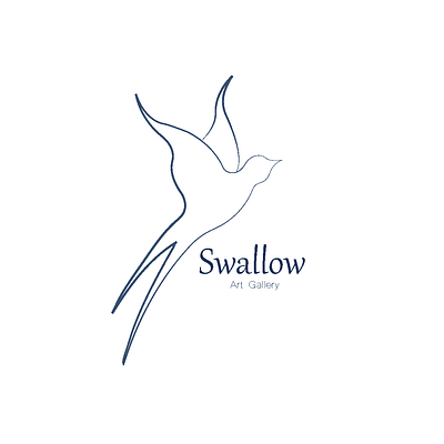 Swallo Art Gallery branding graphic design logo