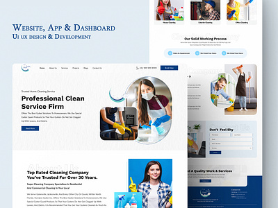 Cleaning Service Landing Page branding figma ui design graphic design leadgen logo mockups plugins themes ui uiuxdesign userflow webdesign wordpressthemes