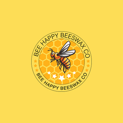 A BEE BRAND LOGO 3d animation bee wax logo branding design graphic design honey bee honey bee logo honey brand honey logo illustration logo logo design motion graphics save bees ui vector