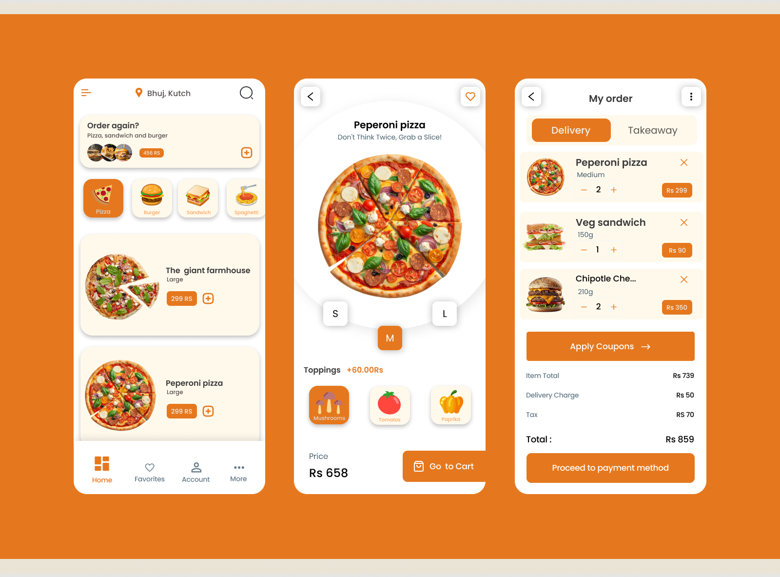 Food ordering app by Ravi Chavda on Dribbble