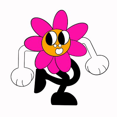 HAPPY FLOWERS character design illustration illustrator procreate vectoriel