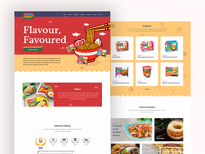 Redesign - Indomie Web indomie web landingpage web design