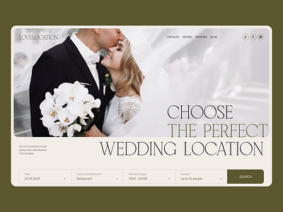 Wedding location search service composition design location love service ui wedding