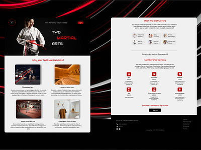 TWD Martial Arts Website dailyui graphic gym martial arts sports ui ux web design website