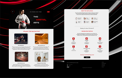 TWD Martial Arts Website dailyui graphic gym martial arts sports ui ux web design website