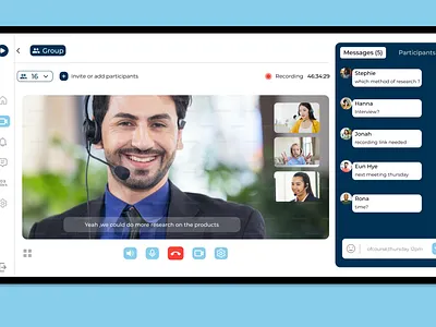 Video Meeting Web Application Design design uiux user experience userinterface video web web app