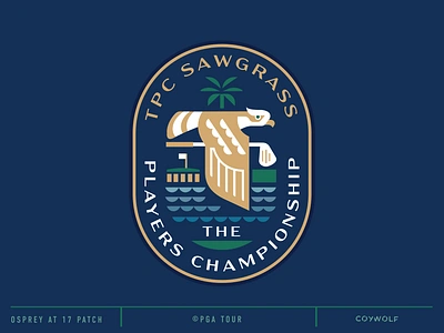 Players Championship - TPC Sawgrass Patch bird birdlogo branding florida golf golf club golfing identity illustration island logo logodesign logoo design osprey patch pga pgatour vector water