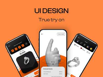 UI Design / True Try On application design centric design figma mobile design omnichannel ui ui designs uiux user user experience user friendly user interaction user interface user interface design user research ux research