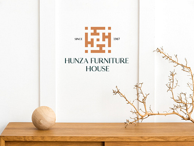 Hunza Furniture Identity furniture logo h logo hunza logo logo design minimal logo