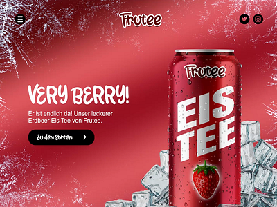 Website Concept for Ice Tea Brand Frutee by Ismail Ramadan animation app branding design graphic design icon illustration ismail ramadan logo typography ui ux vector web agency web design website