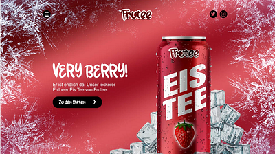 Website Concept for Ice Tea Brand Frutee by Ismail Ramadan animation app branding design graphic design icon illustration ismail ramadan logo typography ui ux vector web agency web design website