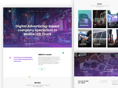 E-round Web landing page design ui desogn web design