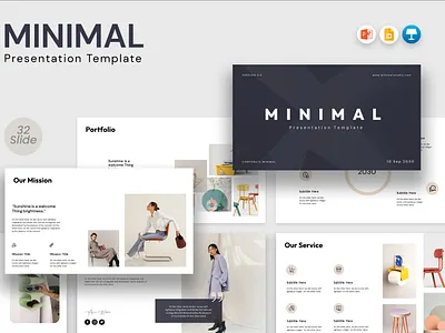 Corporate Minimal Presentation Template branding corporate design graphic design logo minimal powerpoint