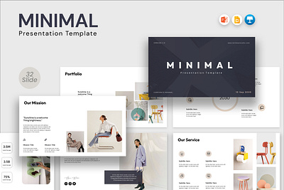 Corporate Minimal Presentation Template branding corporate design graphic design logo minimal powerpoint
