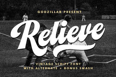 Relieve Vintage Script clean hand lettering lettering logotype retro font script swash swashes vintage