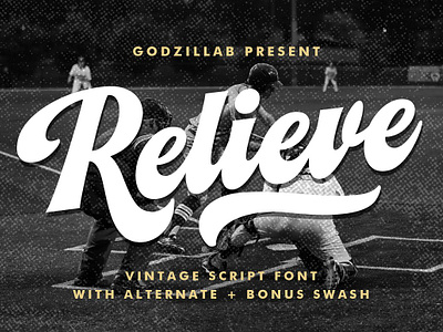 Relieve Vintage Script clean hand lettering lettering logotype retro font script swash swashes vintage