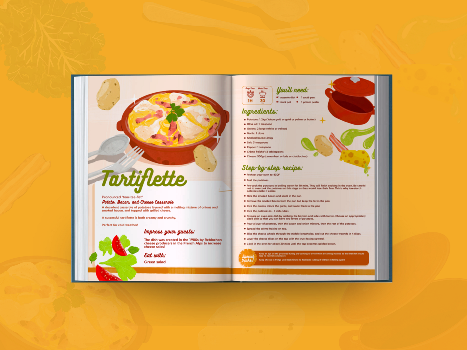 Recipe Book Illustration by Blue Creative on Dribbble