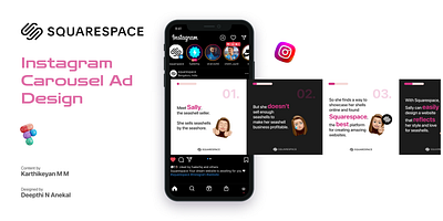 Squarespace | Ad | Instagram Carousel Design advertising branding carousel graphic design instagram ad marketing squarespace