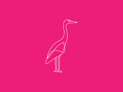 Heron Logo animal logo bird logo brand identity branding business company creative finance firm graphic design heron logo line art logo minimal modern professional simple sky wing