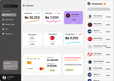 Glassmorphism Finance Dashboard guvi guvi guviuichallenge uichallenge