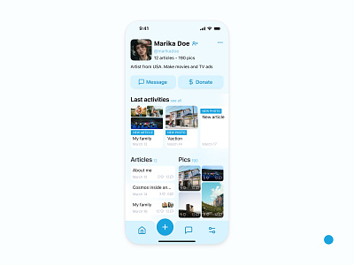 DailyUI #6 User Profile app blue daily dailyui dailyui006 profile ui userprofile