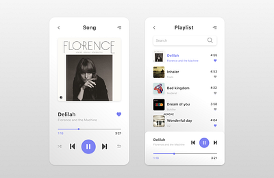 Music Player graphic design ui