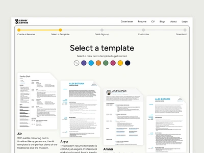 Effortless Resume Builder resume ui website architecture