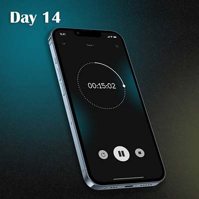 100 Day Design Challenge #014 dailyui stopwatch timer ui