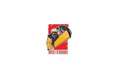 Hunza Warrior bat and ball cricket cricket logo hunza illustration logo warrior logo