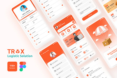 Trox-Logistic Solution App app booking booking app figma hotel booking hotel reservation mobile app trox logistic solution app ui design uiux ux design