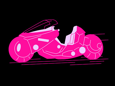 Cyberpunk - Akira bike akira anime branding carousel cyberpunk design flat future futuristic graphic graphic design illustration logo modern ui vector