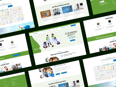 Cleaning Company Website Landing Page Design alaminuiux business cleaning company cleaning services website company website daily ui design design studio house clean company pixavail studio services website small business website startups uixalamin user interface web design web designers web designing websites