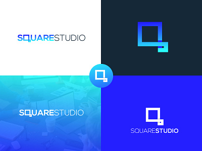 Square Studio Logo branding design graphic design illustrator letter q logo logo design minimal logo modern minimalist square logo modern studio q logo q mark qicon sqaretech square logo squarestudio tech logo