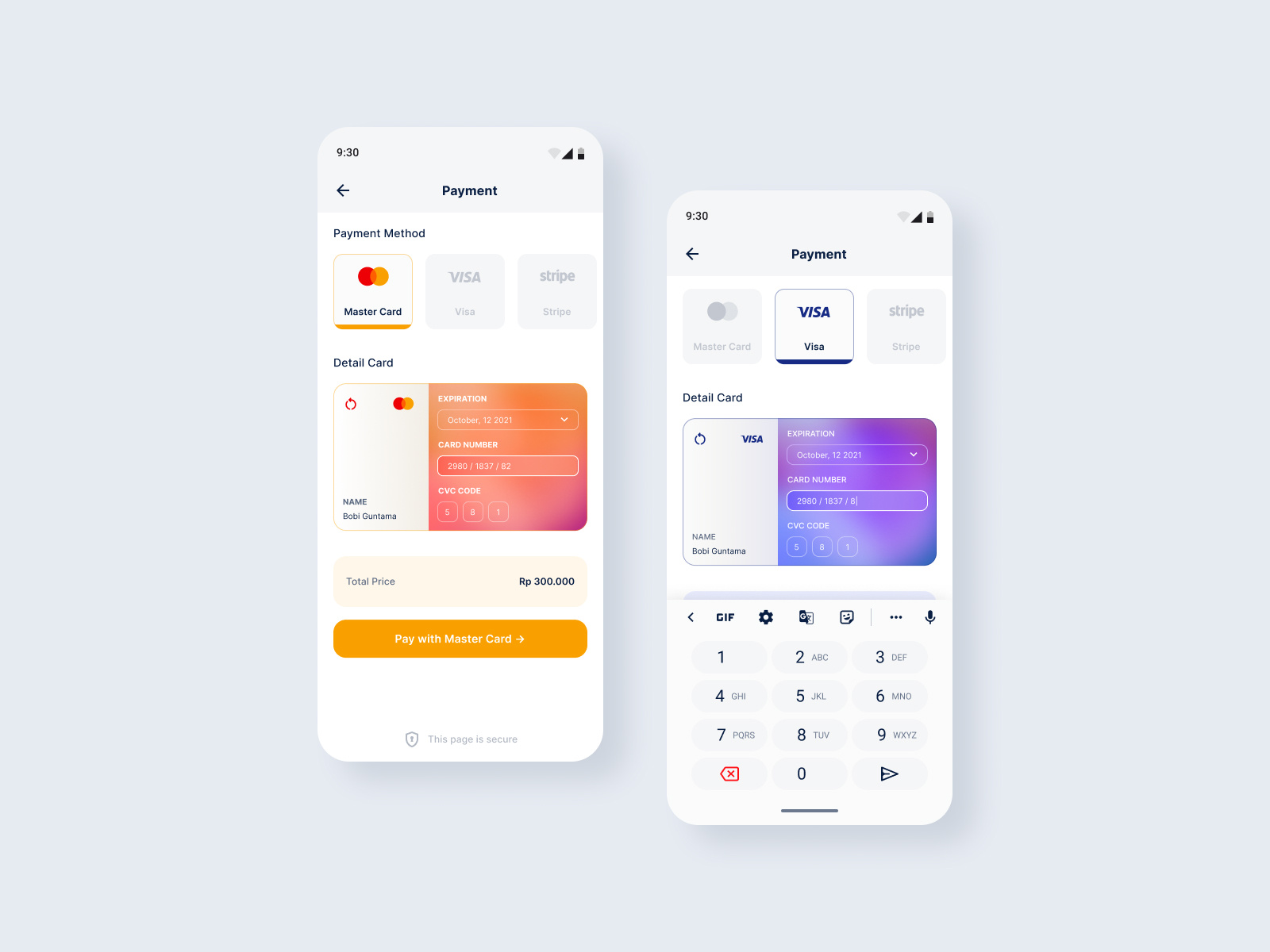 Daily UI Post Credit Card Checkout