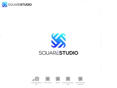 Sqare Studio Logo branding design graphic design illustrator it security logo letter s logo logo design s monogram logo squarestudio logo web design and security logo web marketing logo