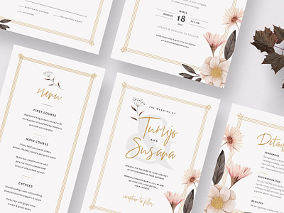 Wedding Invitation set branding design graphic design illustration print wedding invitation