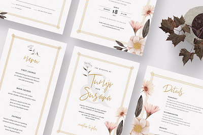 Wedding Invitation set branding design graphic design illustration print wedding invitation
