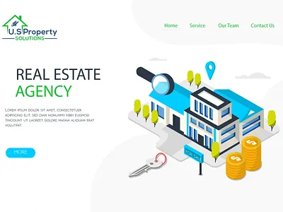 Website Design Us Property Solutions branding logo design us property website design