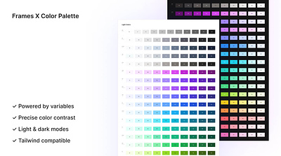 Frames X Color Palette for Figma branding design system figma interface ui ui kit ux