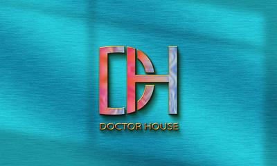 DH (DOCTOR-HOUSE) LOGO 3d branding graphic design icon identity logo logotype typography vector