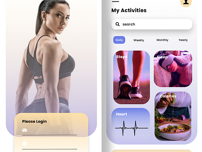 FORAL fitness app branding design fitness app ui