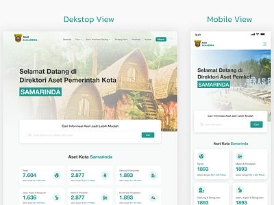 Samarinda Aset Web Responsive goverment web design landing page design uiux design web design web responsive design