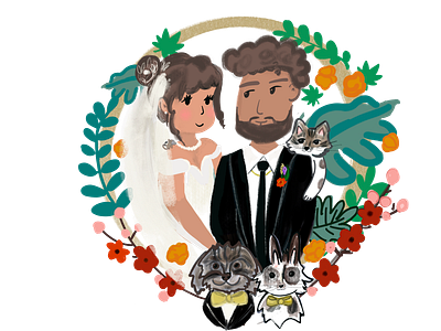 Wedding illustration graphic design motion graphics wedding illustration