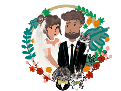 Wedding illustration graphic design motion graphics wedding illustration