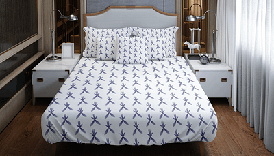 Bed sheet design 3d animation bed branding design graphic design logo motion graphics mroden ship
