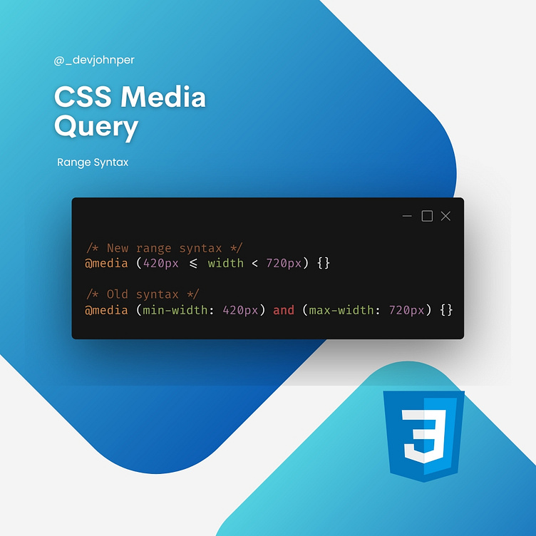 CSS Media Queries Range Syntax by Jonathan Perez on Dribbble