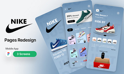 Nike App Page Redesign app design brand branding design figma nike app design pages design ui uiux